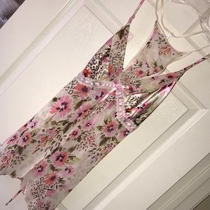 Sheer Floral Nighty w/ Matching Thong